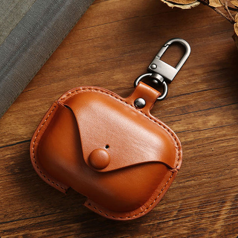 Fashion Solid Color Leather Bluetooth Earphone Case Fashion Solid Color Leather Bluetooth Earphone Case